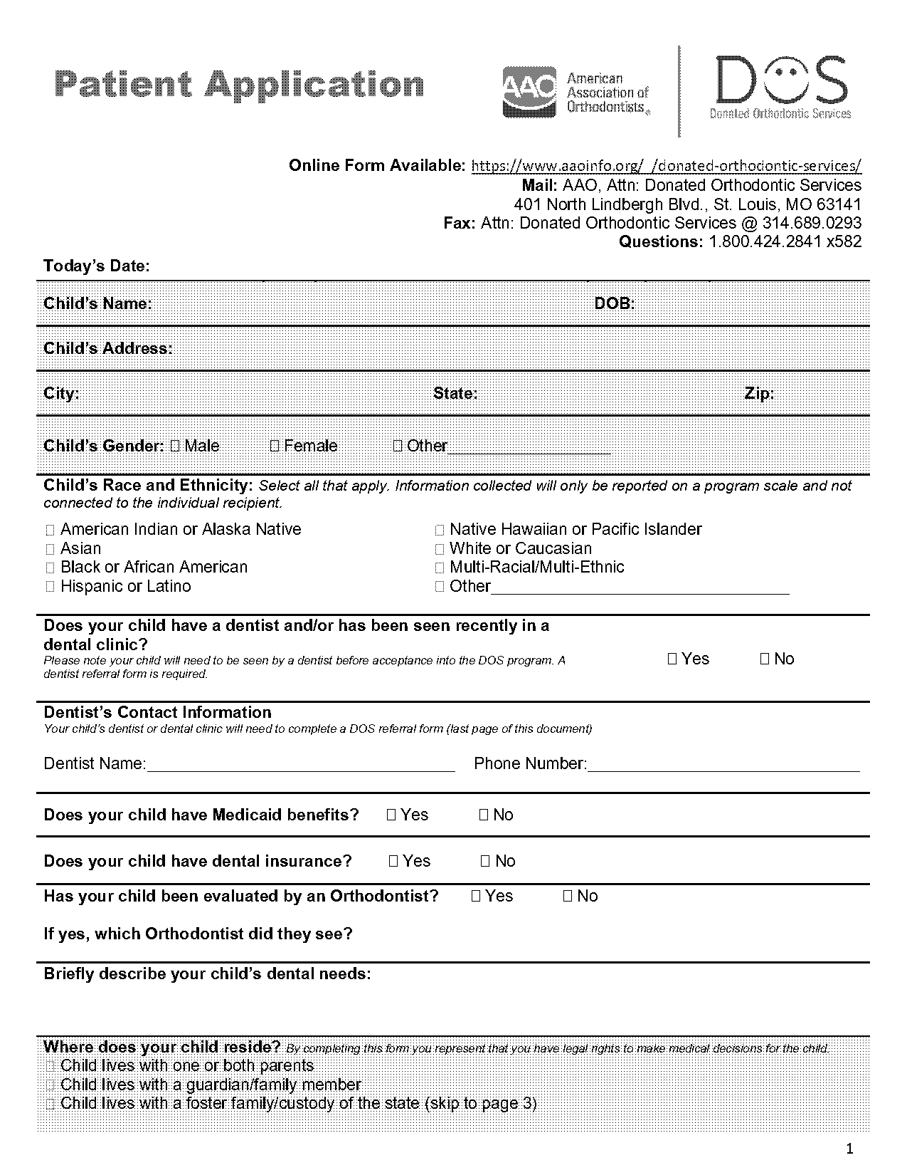 aao informed consent form for orthodontic treatment